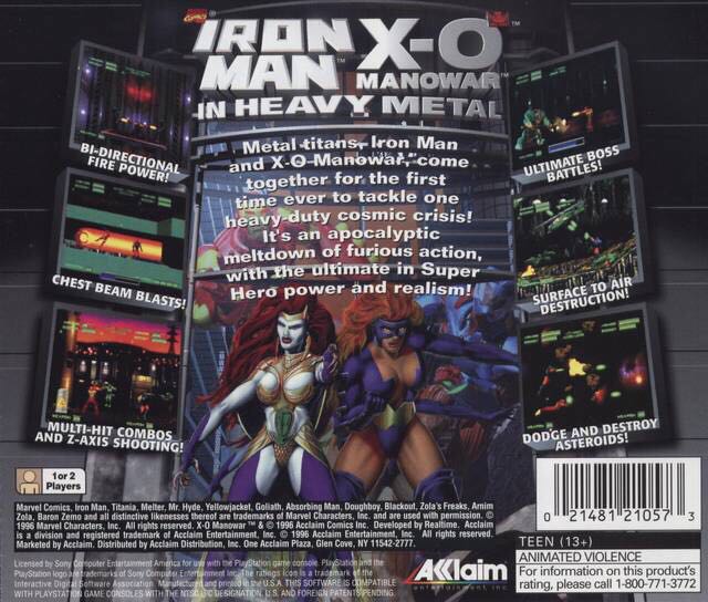 Iron Man / X-O Manowar In Heavy Metal - Sony PlayStation video game collectible [Barcode 3455192105731] - Main Image 2