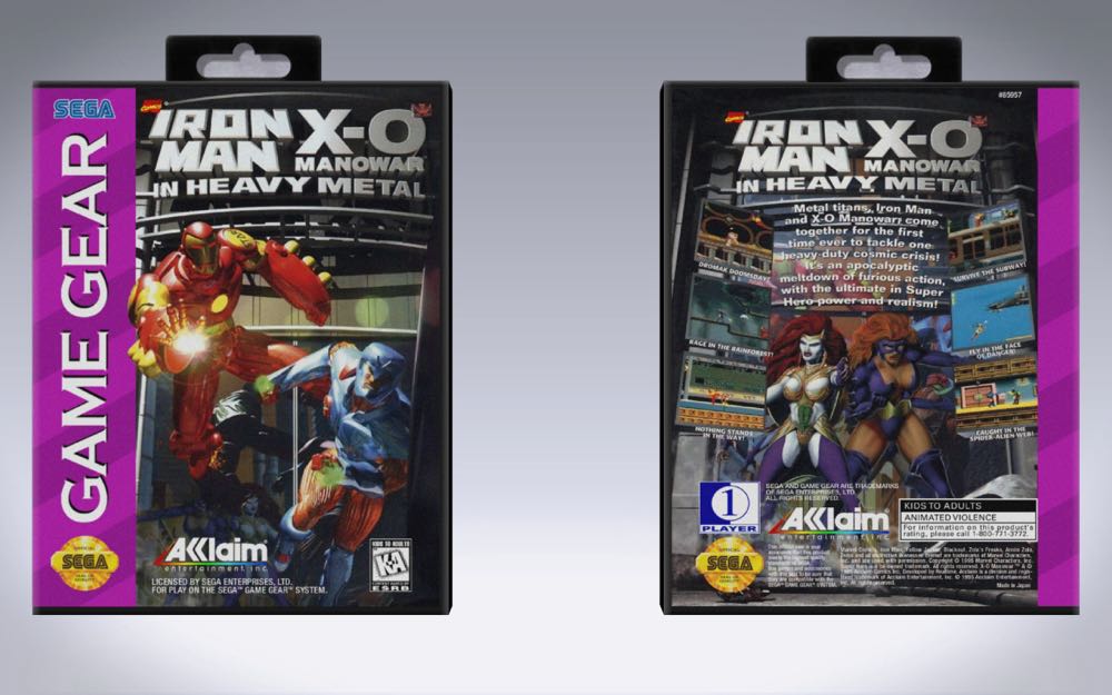 Iron Man X-O Manowar In Heavy Metal - Sega Game Gear video game collectible - Main Image 2