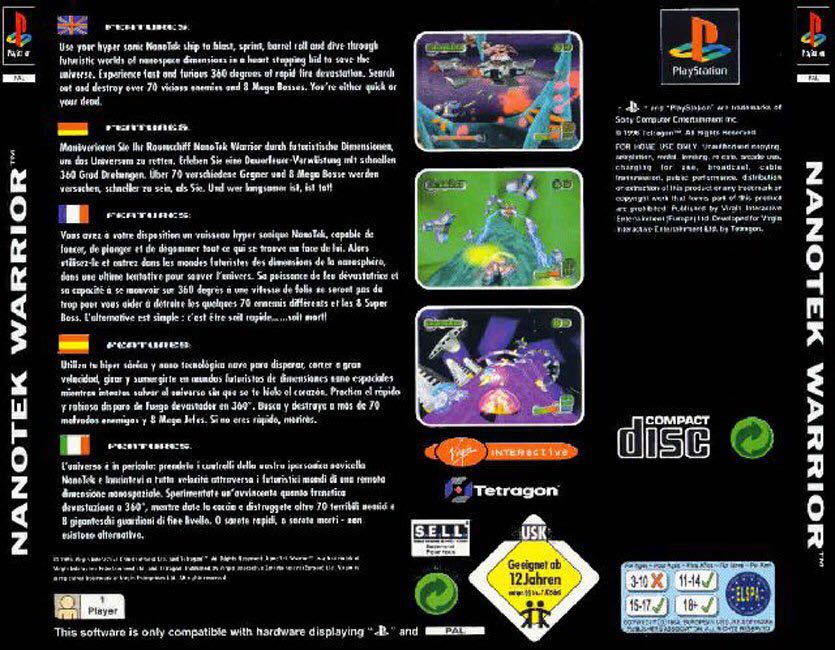 Nanotek Warrior - Sony PlayStation (Virgin Interactive Entertainment - 1) video game collectible [Barcode 5028587080661] - Main Image 2