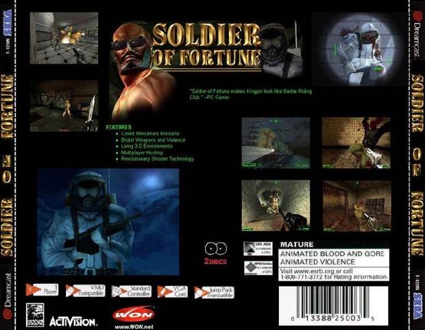 Soldier Of Fortune - Sega Dreamcast (Crave Entertainment - 1) video game collectible [Barcode 3307211306332] - Main Image 2