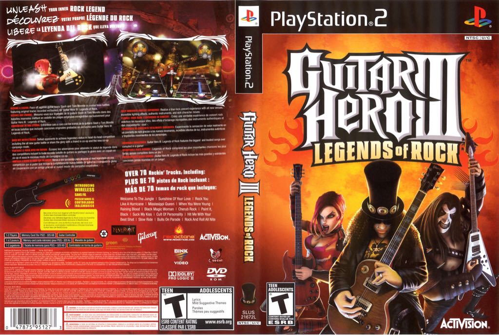 Guitar Hero 3: Legends of Rock - Sony PlayStation 2 (PS2) (Red Octane - 2) video game collectible [Barcode 5030917049323] - Main Image 2