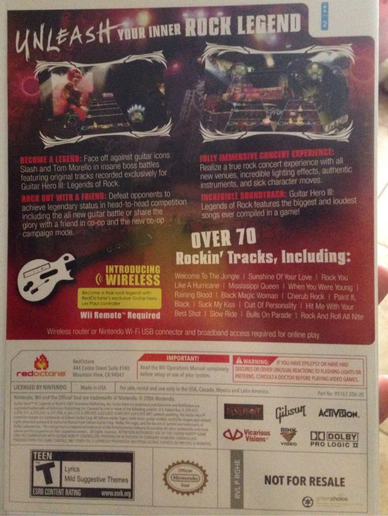 Guitar Hero 3: Legends of Rock - Microsoft Xbox 360 (Activision - 2) video game collectible [Barcode 5030917049361] - Main Image 2