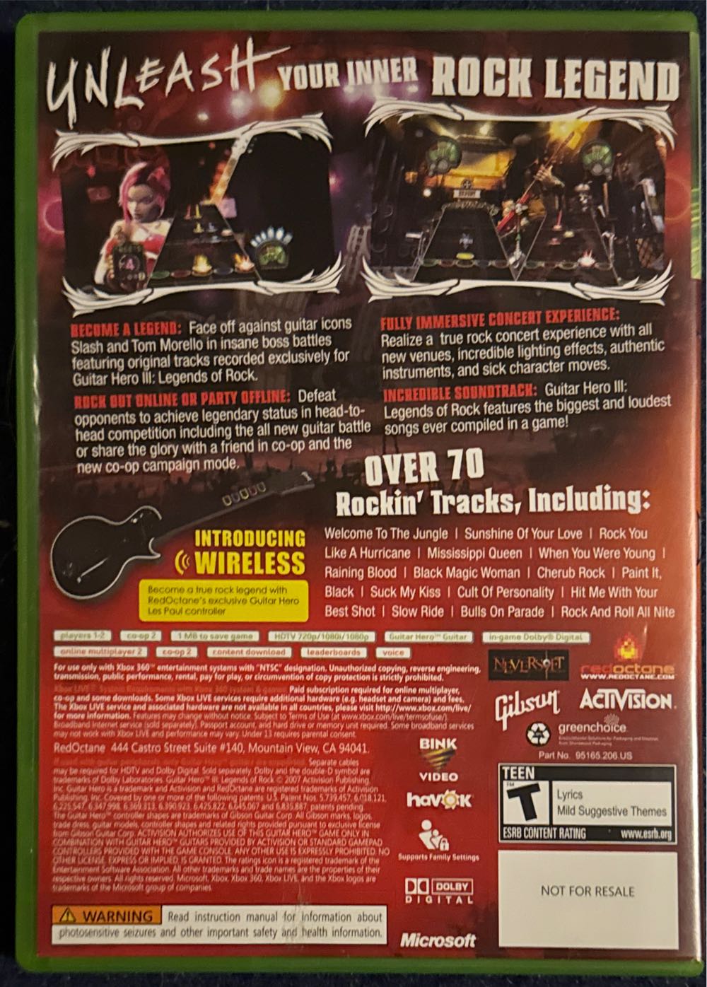 Guitar Hero 3: Legends of Rock - Microsoft Xbox 360 (Activision - 2) video game collectible - Main Image 2