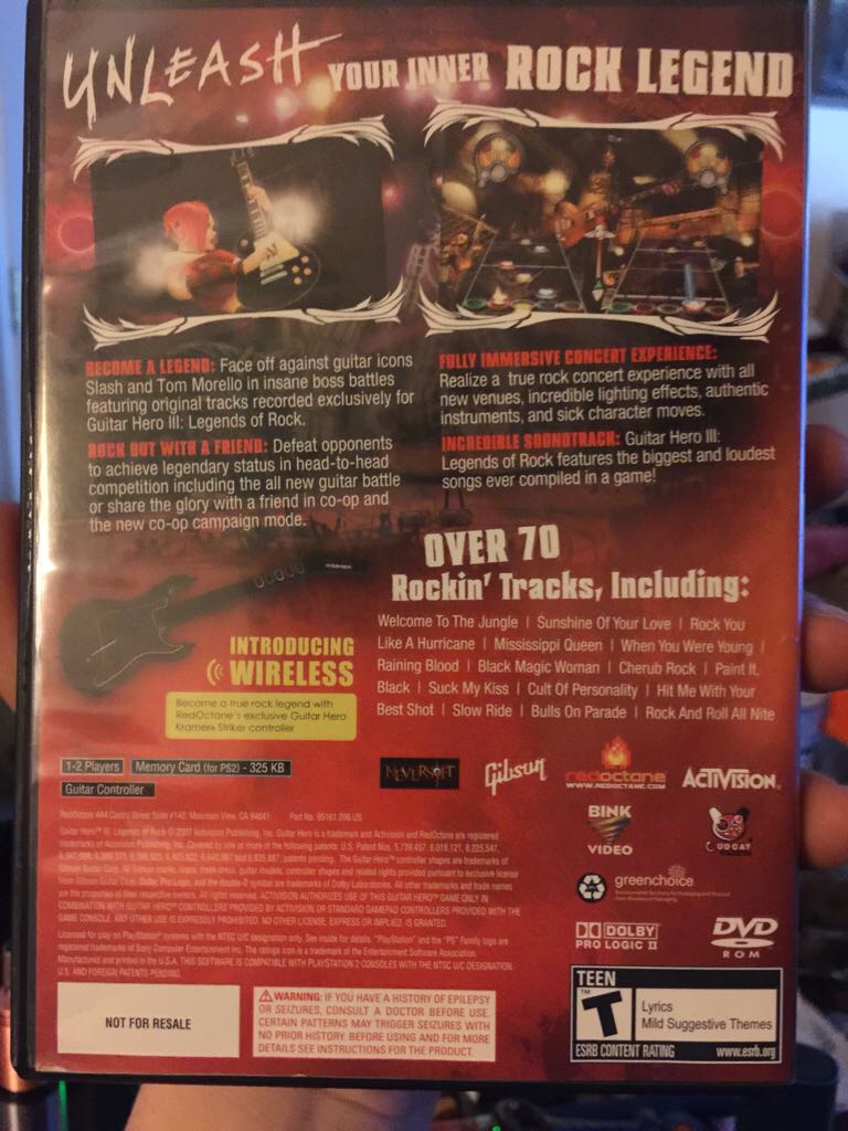 Guitar Hero 3: Legends of Rock - Sony PlayStation 2 (PS2) video game collectible - Main Image 2