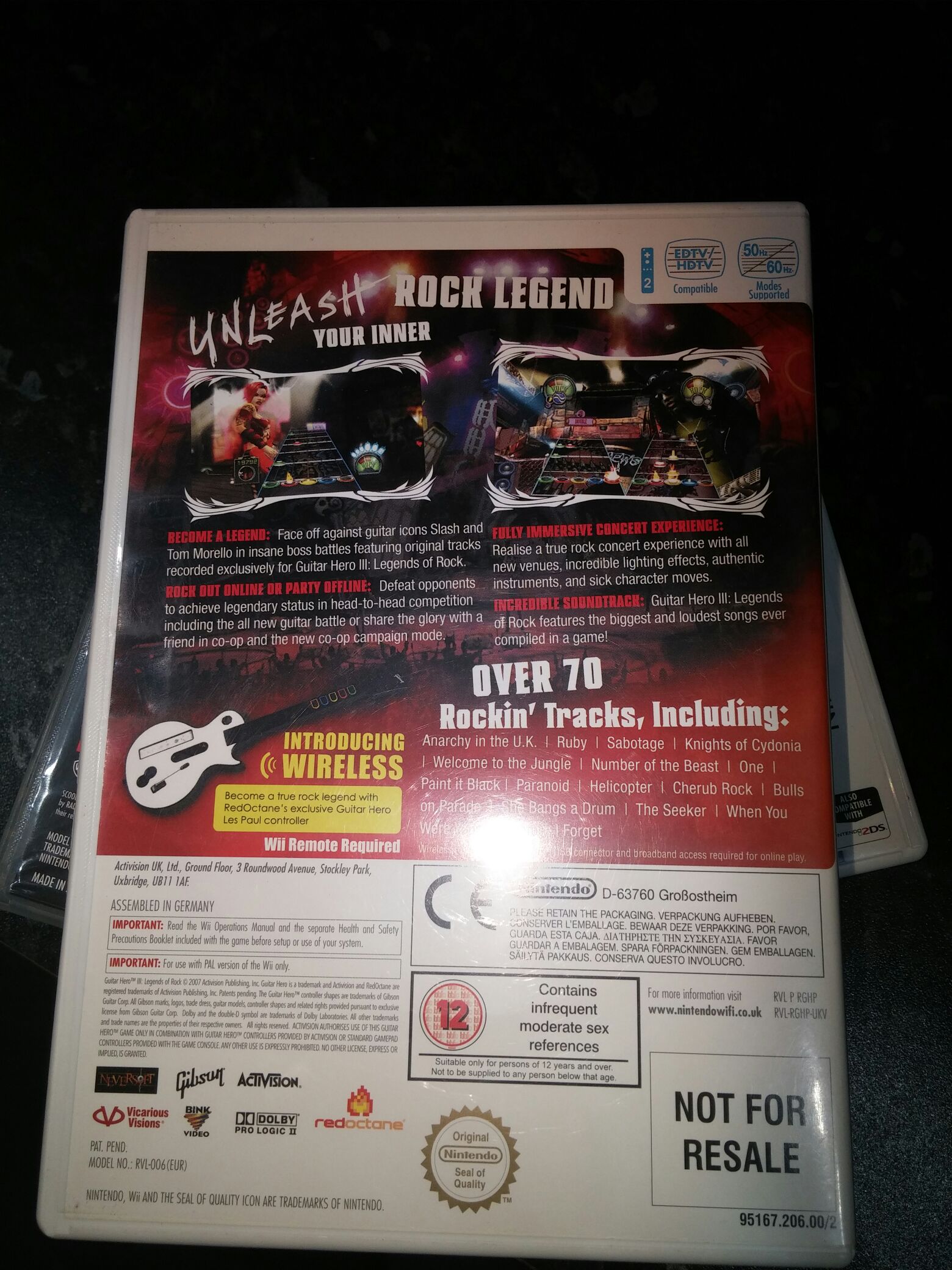 Guitar Hero 3: Legends of Rock - Nintendo Wii video game collectible - Main Image 2