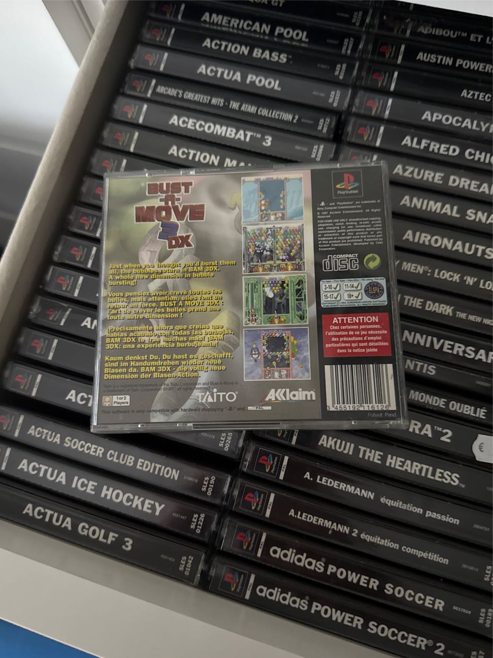 Bust-a-move 3 Dx - Sony PlayStation (Acclaim Entertainment - 1-2) video game collectible [Barcode 3455192116126] - Main Image 3