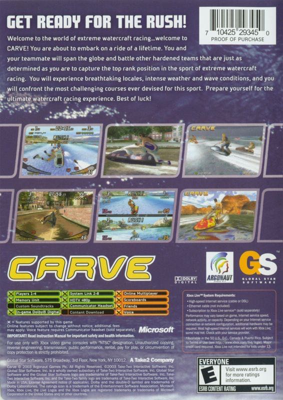 Carve - Microsoft Xbox (Global Star Software - 4) video game collectible [Barcode 710425293450] - Main Image 2
