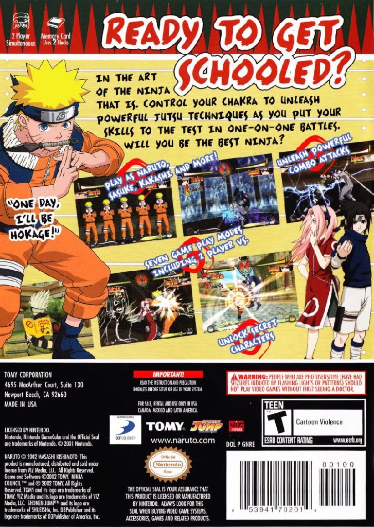 Naruto Clash Of Ninja - Nintendo GameCube video game collectible [Barcode 053941702076] - Main Image 2