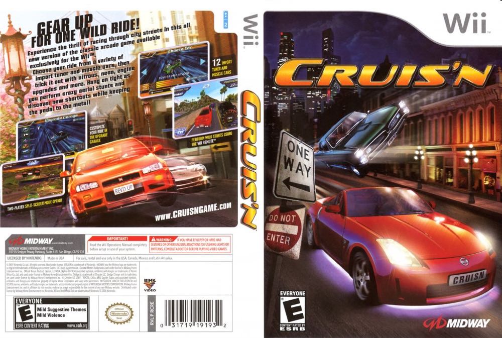 Cruis’n - Nintendo Wii (Midway Games - 1-2) video game collectible - Main Image 2