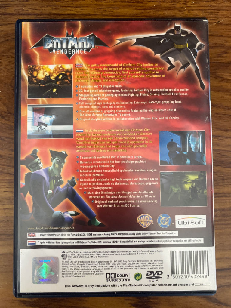 Batman Vengeance - Sony PlayStation 2 (PS2) (Ubi Soft - 1 Players Players) video game collectible [Barcode 3307210402448] - Main Image 2