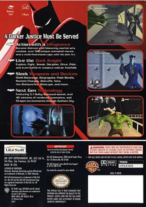 Batman: Vengeance - Nintendo GameCube (Ubi Soft Entertainment - 1) video game collectible - Main Image 2