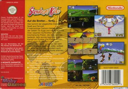 Snowboard Kids - Nintendo 64 (N64) (Atlus - 1-4) video game collectible [Barcode 730865710010] - Main Image 2