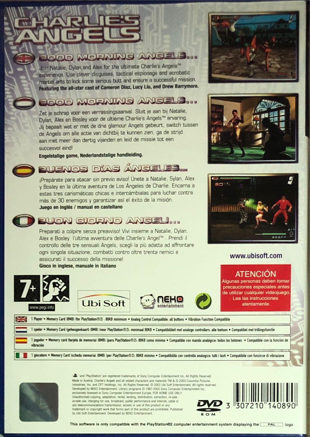 Charlies Angels - Sony PlayStation 2 (PS2) (Ubisoft - 1) video game collectible [Barcode 3307210140890] - Main Image 2