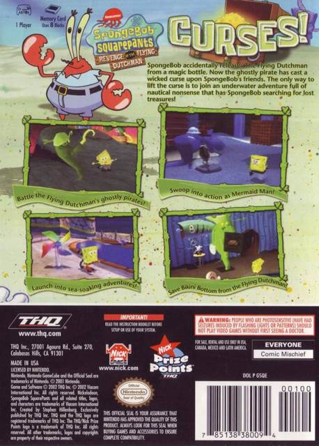 Spongebob Squarepants: Revenge Of The Flying Dutchman - Nintendo Game Boy (THQ - 1) video game collectible - Main Image 2