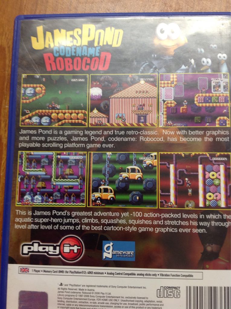 James Pond Codename: Robocod - Sony PlayStation 2 (PS2) (Play It Ltd - 1) video game collectible [Barcode 5060057023600] - Main Image 2