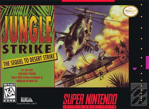 Jungle Strike - Nintendo Super Nintendo Entertainment System (SNES) ((EA) Electronic Arts - 1) video game collectible - Main Image 1