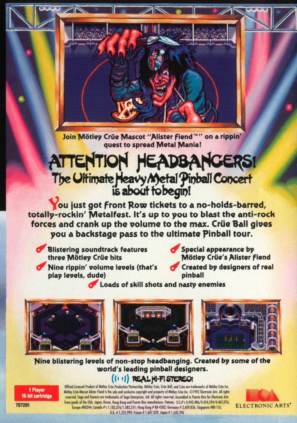 Crue Ball - Sega Genesis (Mega Drive) (Electronic Arts) video game collectible - Main Image 2