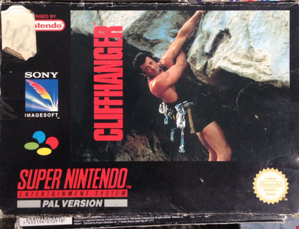 Cliffhanger - Nintendo Super Nintendo Entertainment System (SNES) (Sony Imagesoft) video game collectible [Barcode 090451306233] - Main Image 1