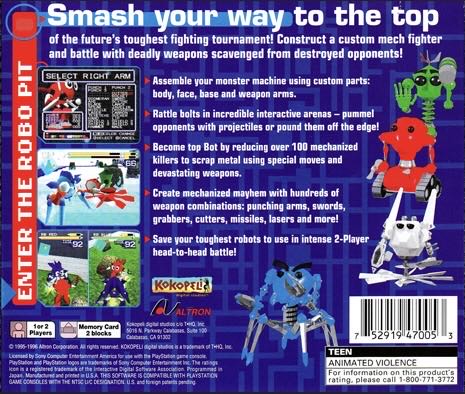 Robo Pit - Sony PlayStation (Kokopeli - 1-2) video game collectible [Barcode 752919470053] - Main Image 2