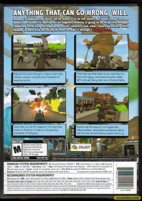 American McGee Presents BAD DAY LA - PC (Aspyr Media - 1) video game collectible [Barcode 618870114118] - Main Image 2