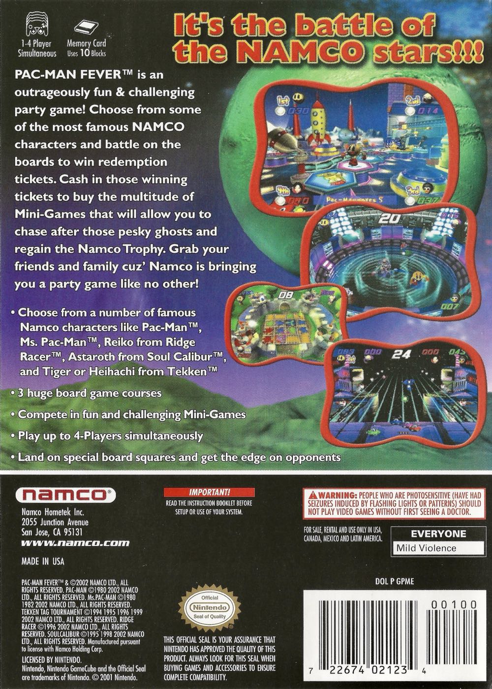 Pac-Man Fever - Nintendo GameCube (Namco - 1) video game collectible - Main Image 2