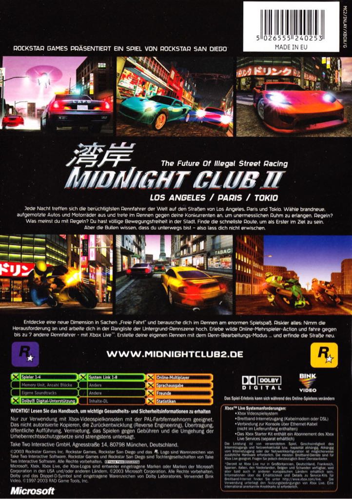 Midnight Club II - PC video game collectible [Barcode 5026555036757] - Main Image 2