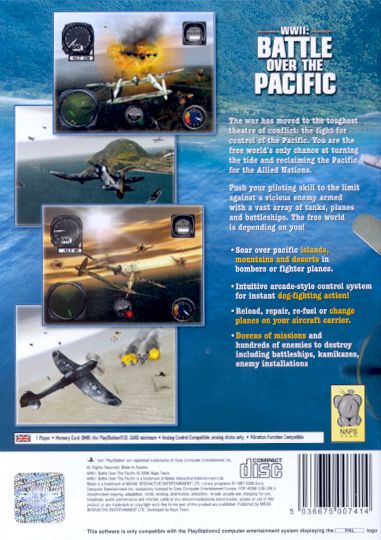 WWII: Battle over the Pacific - Sony PlayStation 2 (PS2) (Midas Interactive - 1) video game collectible [Barcode 5036675007414] - Main Image 2