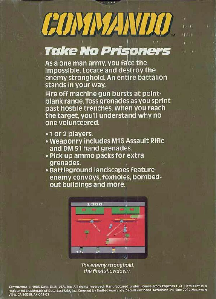 Commando - Atari 2600 video game collectible - Main Image 2