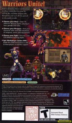 Dungeon Explorer - Sony PlayStation Portable (PSP) video game collectible [Barcode 5060102950523] - Main Image 2
