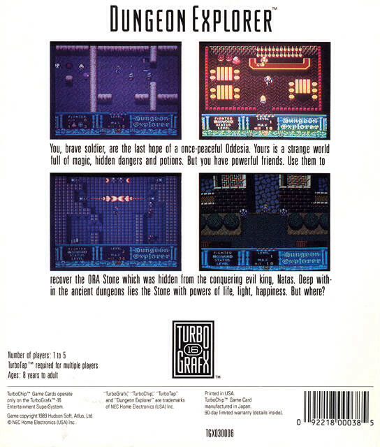 Dungeon Explorer - NEC TurboGrafx-16 (NEC - 1) video game collectible - Main Image 2