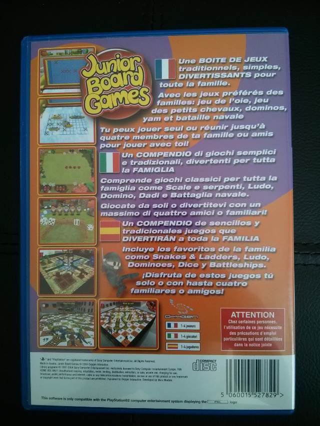 Junior Board Games - Sony PlayStation 2 (PS2) video game collectible [Barcode 5060015527829] - Main Image 2