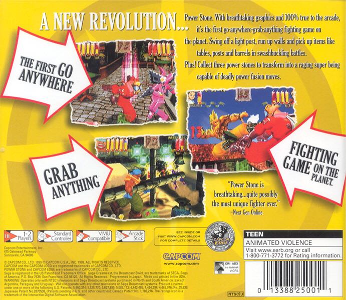 Power Stone 2 - Sega Dreamcast (Capcom - 4) video game collectible [Barcode 5032921011723] - Main Image 2