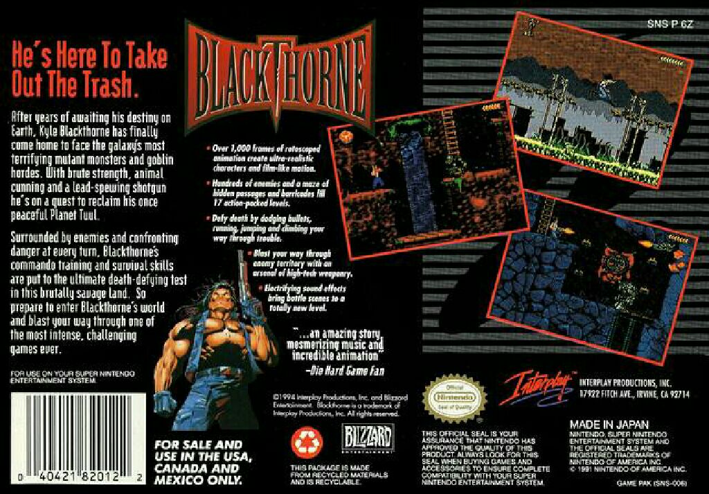 Blackthorne - Nintendo Super Nintendo Entertainment System (SNES) video game collectible - Main Image 2