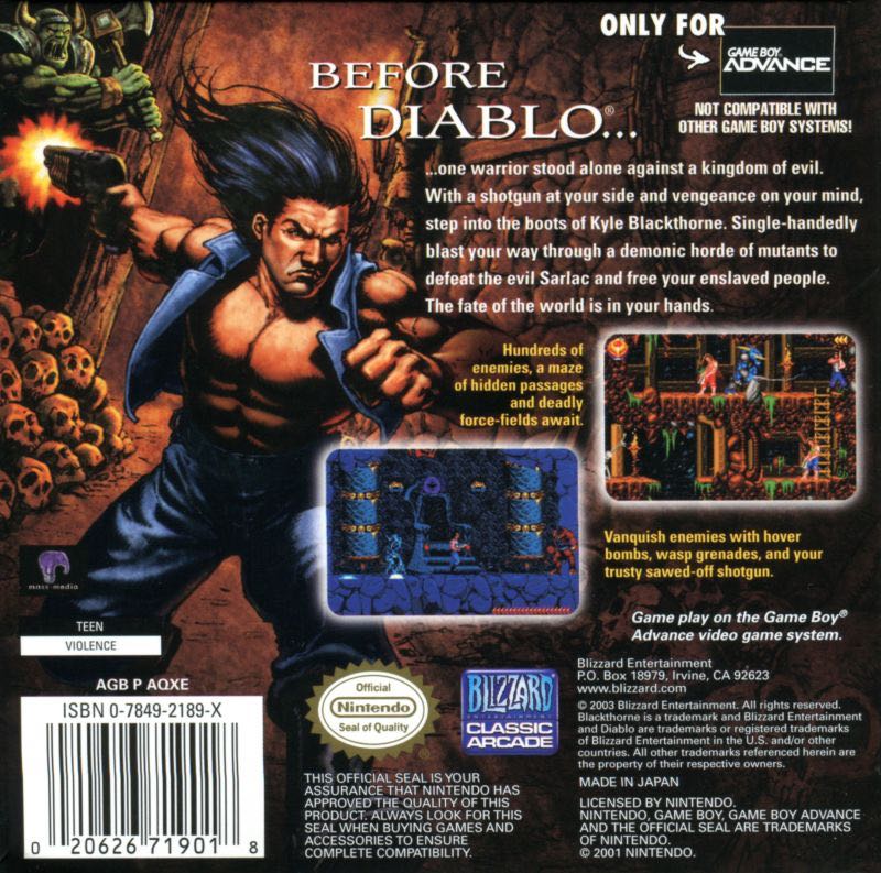 Blackthorne - Nintendo Game Boy Advance (GBA) video game collectible - Main Image 2