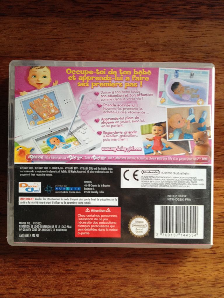 My Baby Girl (manque Notice) - Nintendo DS video game collectible [Barcode 3760137144554] - Main Image 2