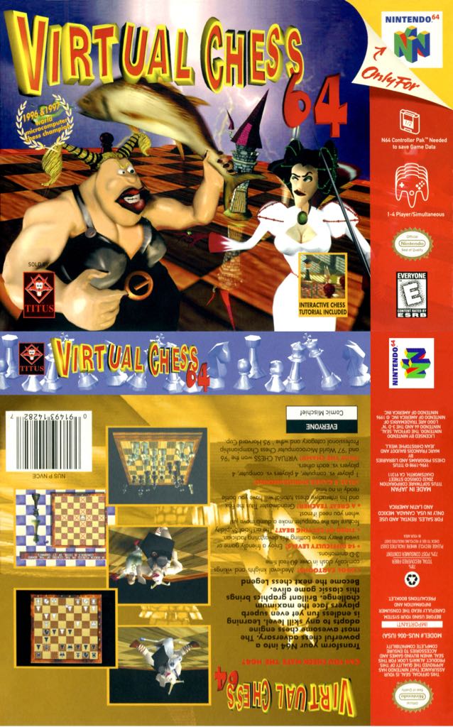 Virtual Chess 64 - Nintendo 64 (N64) video game collectible [Barcode 091493142827] - Main Image 2
