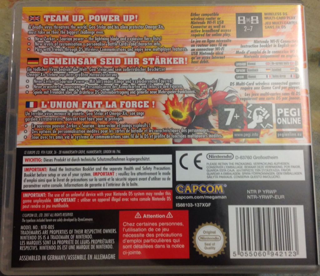 Megaman Starforce 2 Zerker X Saurian - Nintendo DS (Capcom) video game collectible - Main Image 2