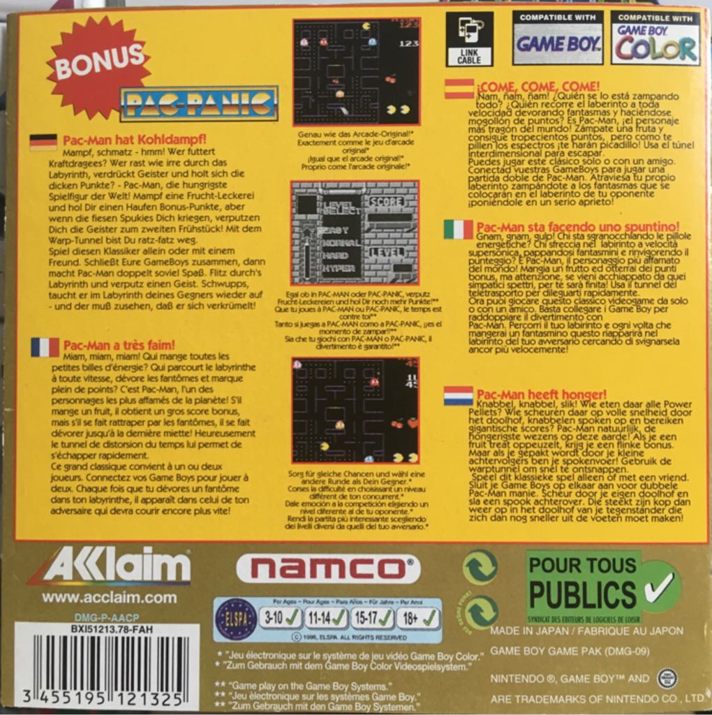 Pac-man - Nintendo Game Boy Color video game collectible [Barcode 3455195121325] - Main Image 2
