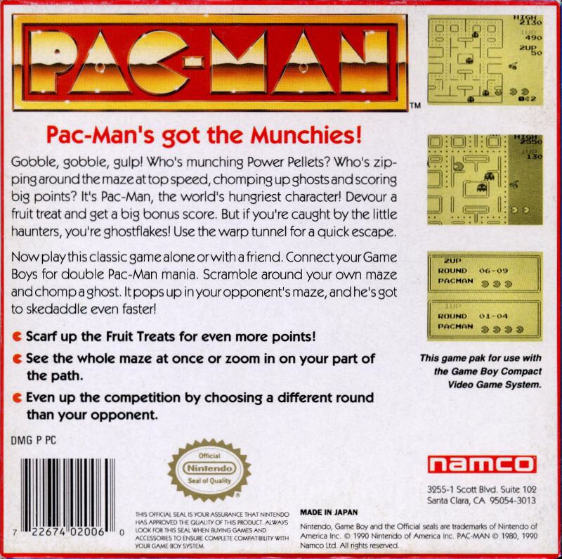 Pac-Man - Nintendo Game Boy (Namco) video game collectible - Main Image 2