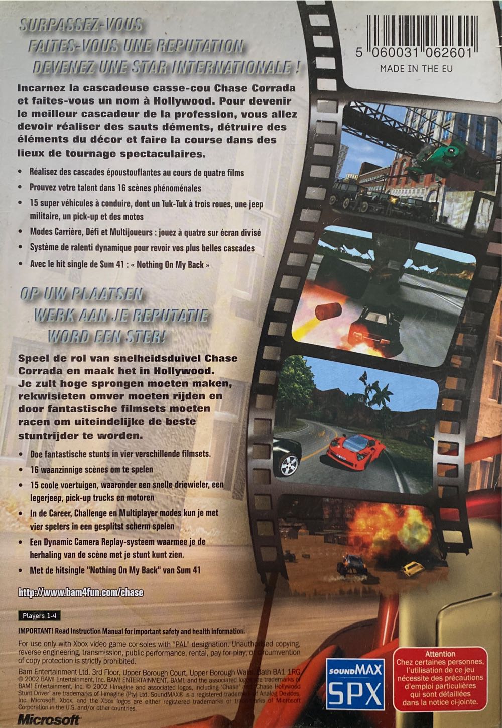 Chase Hollywood Stunt Driver - Microsoft Xbox (Microsoft - 1) video game collectible [Barcode 5060031062601] - Main Image 2