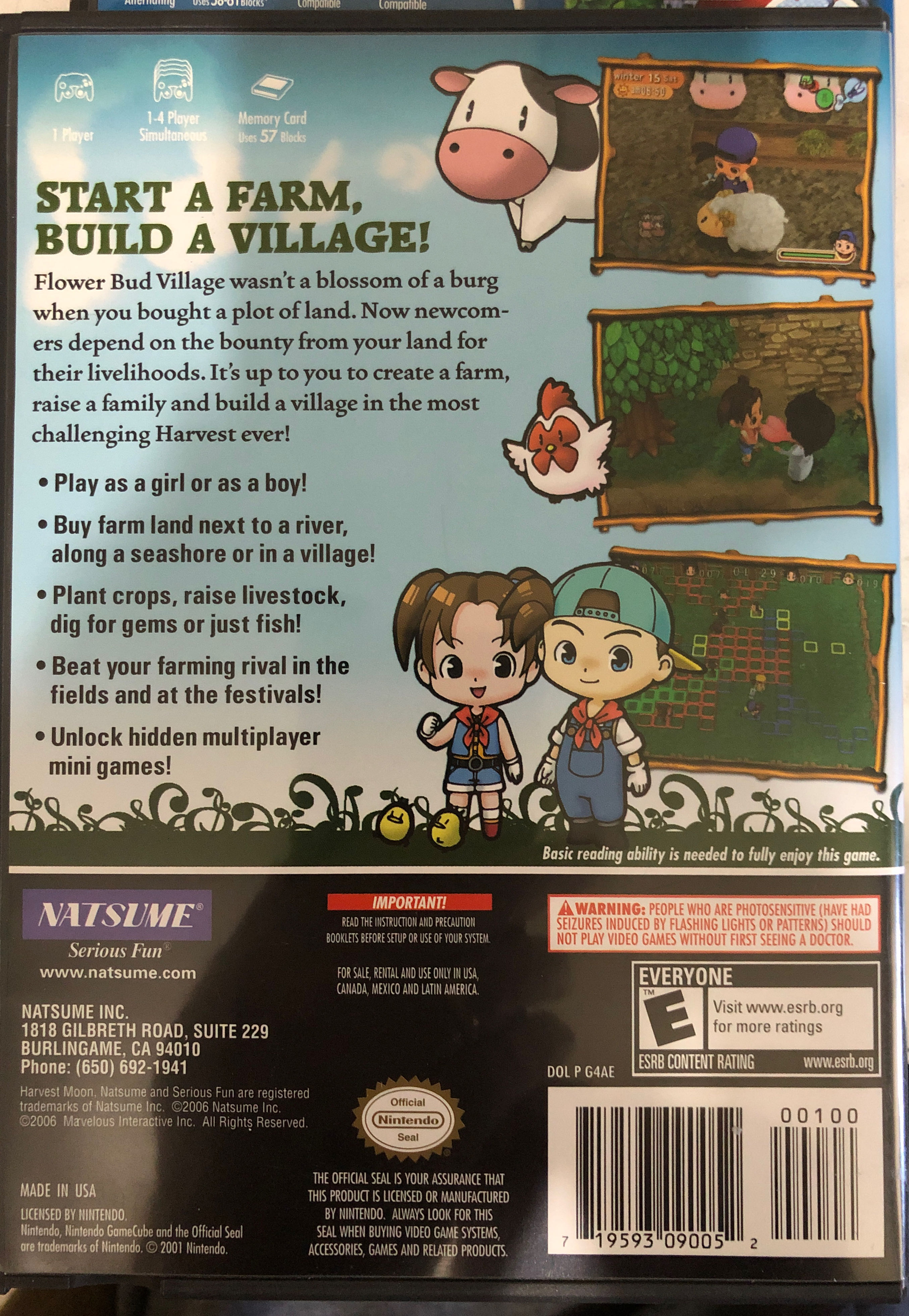 Harvest Moon: Magical Melody - Nintendo GameCube (Natsume - 1) video game collectible [Barcode 719593090052] - Main Image 2