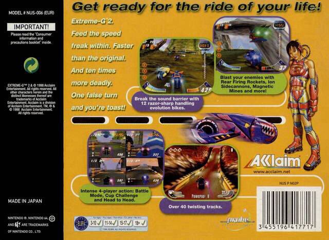 Extreme-G XG2 - Nintendo 64 (N64) video game collectible - Main Image 2