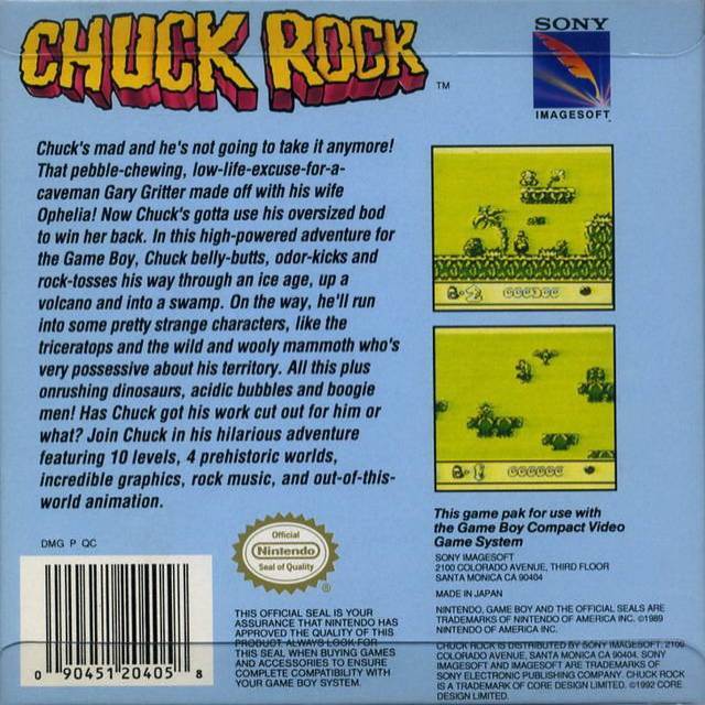 Chuck Rock - Nintendo Game Boy video game collectible - Main Image 2