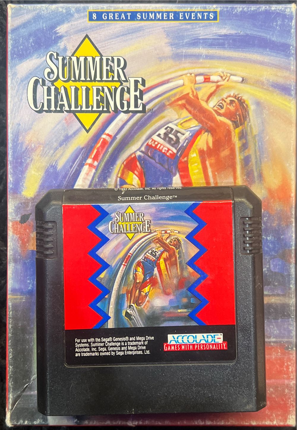 Summer Challenge - Sega Genesis (Mega Drive) (Accolade - 1-10) video game collectible [Barcode 015605032103] - Main Image 4