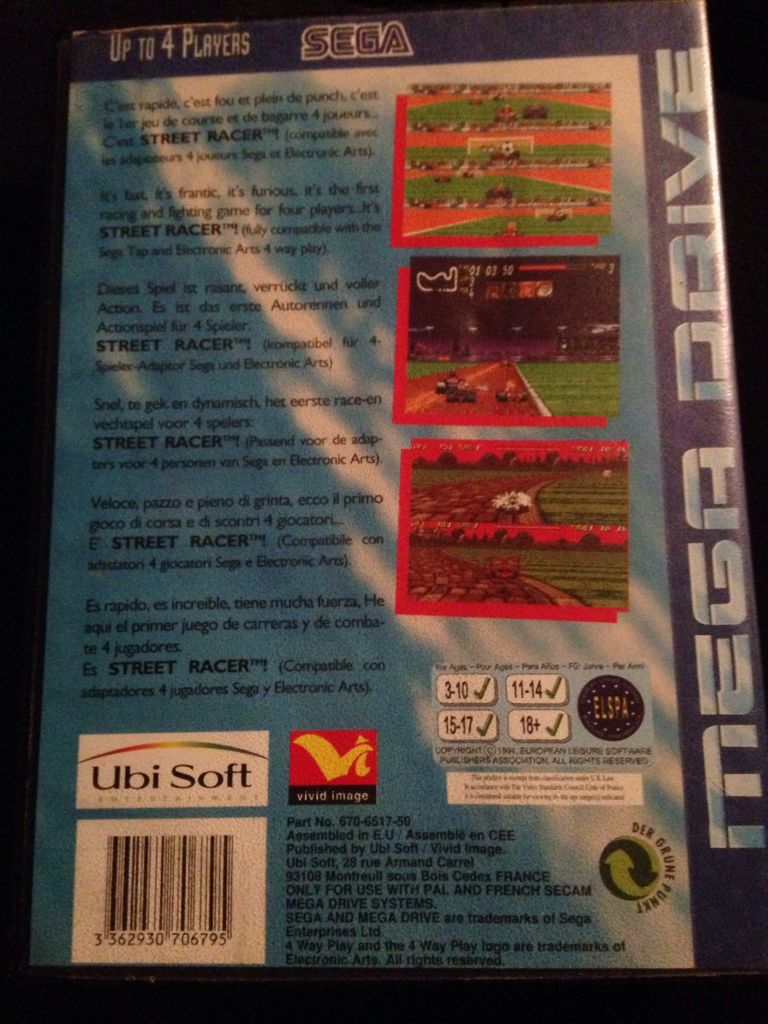 Street Racer - Sega Mega Drive (Ubisoft - 4) video game collectible [Barcode 3362930706795] - Main Image 2