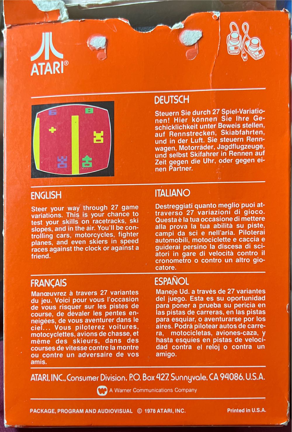 Street Racer - Atari 2600 video game collectible - Main Image 2