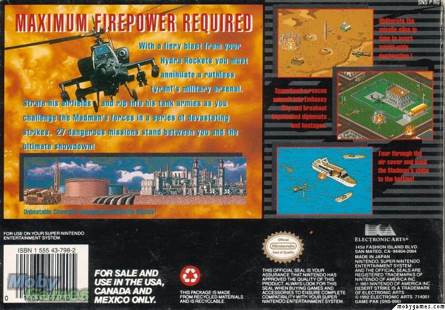 Desert Strike - Nintendo Super Nintendo Entertainment System (SNES) (Electronic Arts) video game collectible - Main Image 2