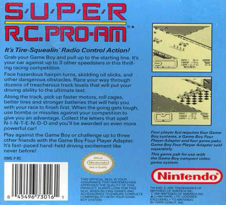 Super R.C. Pro-Am - Nintendo Game Boy (Nintendo - 1-4) video game collectible - Main Image 4