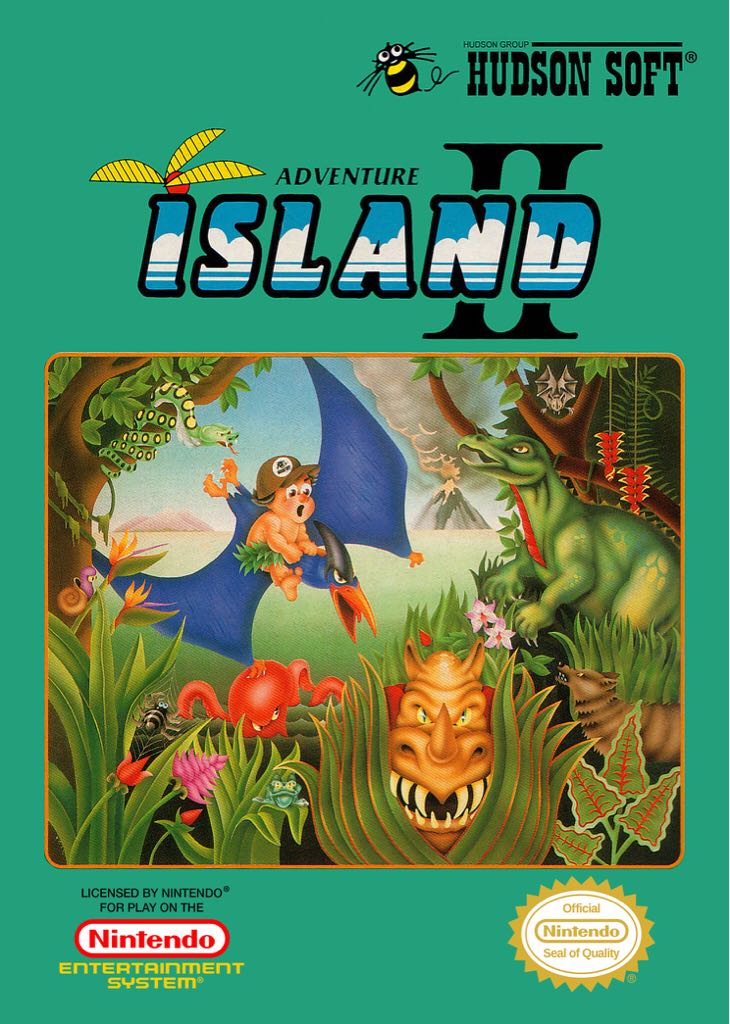 Adventure Island II - Nintendo Entertainment System (NES) (1991, Hudson) video game collectible - Main Image 1