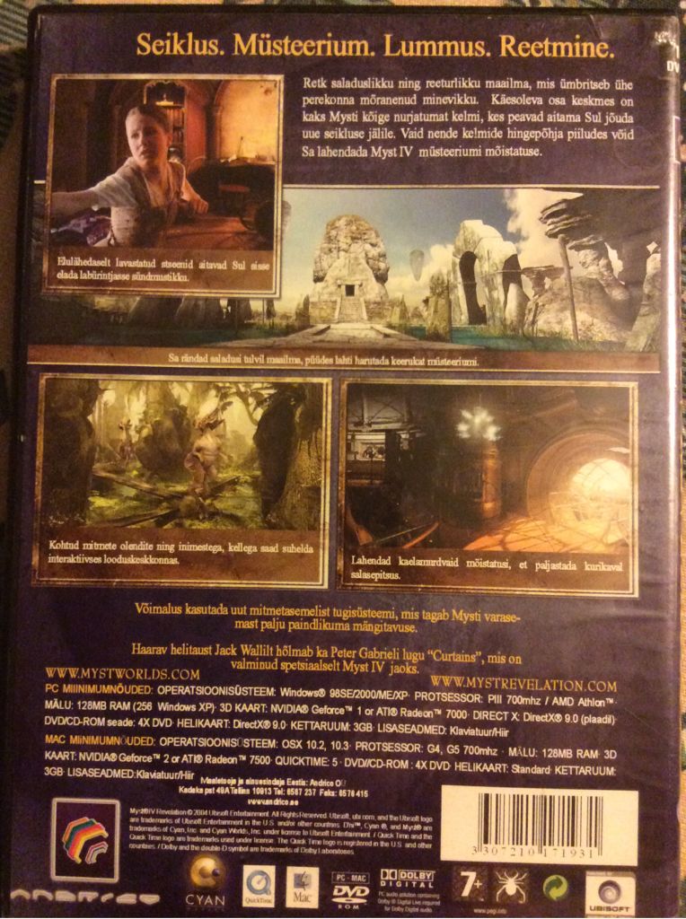 Myst IV: Revelation - CD Projekt GOG (Ubisoft) video game collectible [Barcode 3307210171931] - Main Image 2